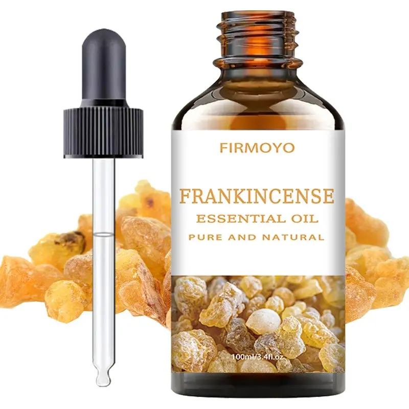 Pure frankincense essential oil, Soothing essential oil, Aromatherapy, 3.38 fl. oz. of natural oil, suitable for facial and hair care, long-lasting fragrance, hypoallergenic, moisturizing and nourishing, suitable for all skin types, body massage oil