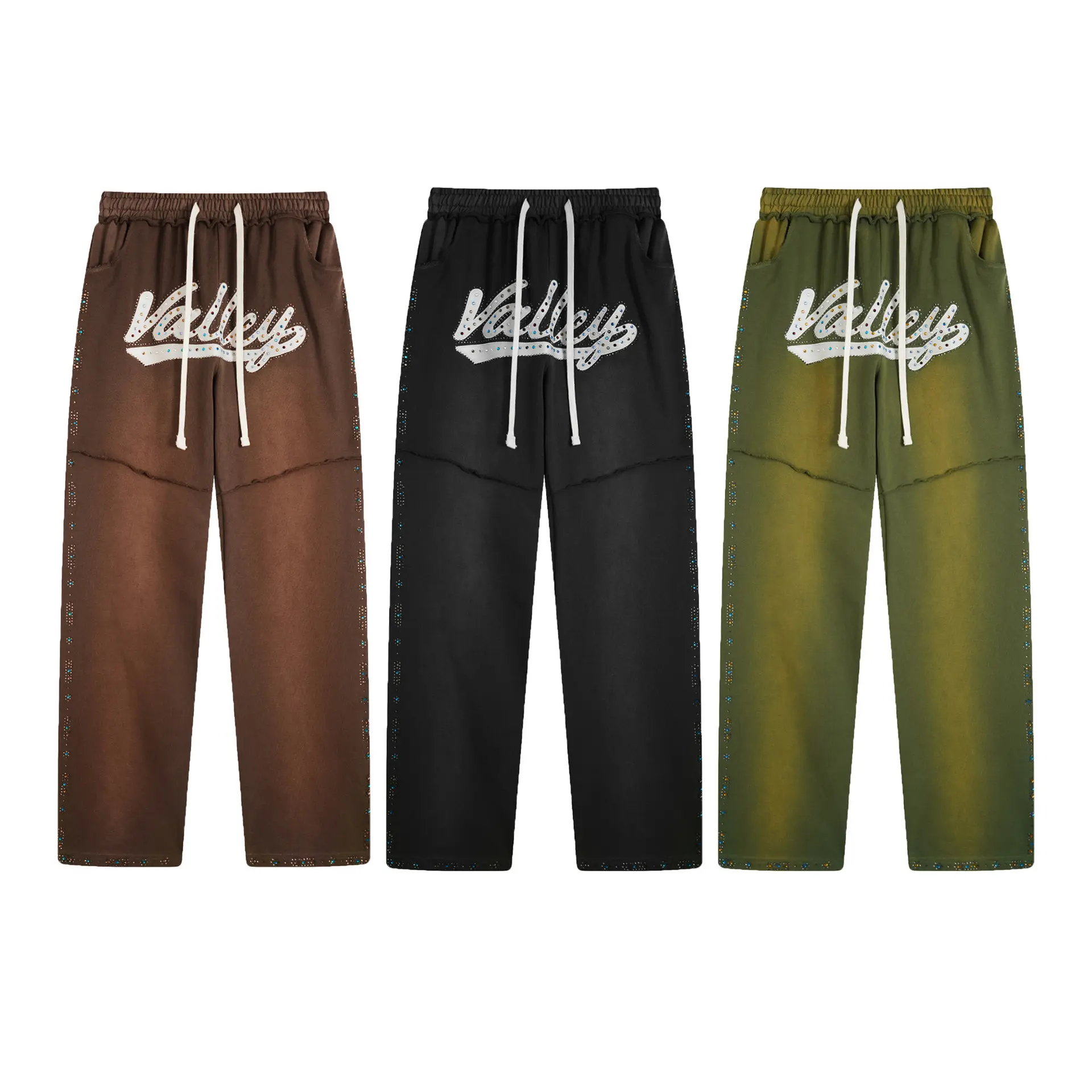Menswear Vale Valley Forever Skittles Hot Diamond Wash Old Sweatpants Trousers