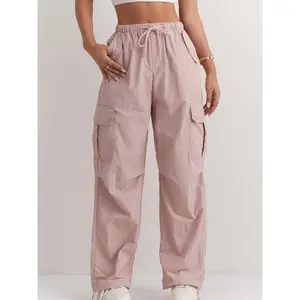 Women's Quick-Dry Cargo Pants - Wide-Leg, Drawstring, Ideal for Outdoor Activities