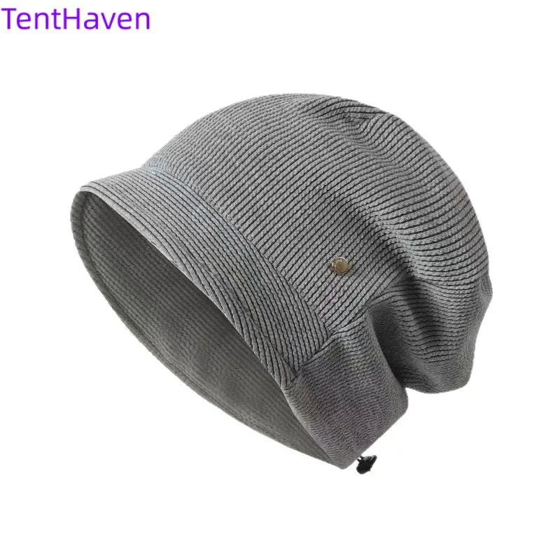Women's Korean-Style Beanie Hat, Solid Plush Cotton Fleece, Warm Face-Lifting Loose Fit for Large Head Circumference, Casual Autumn-Winter Fashion, Beanie Shape, Adults, Female, Minimalist Trendy Style, Plain, Heat Insulating