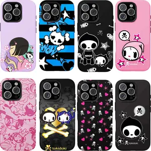 Japan Tokidoki Phone Case White Matte Shockproof Cover Compatible with iPhone 11-17 Pro Max/Plus and Samsung Galaxy S23-25