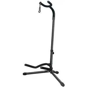 GLEAM Guitar Stand - Adjustable Fit Electric, Classical Guitars and Bass, Accessories, Folding Type Black (CG-4)