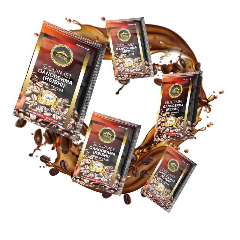 Eternal Spirit Beauty Gourmet Ganoderma Reishi 4-in-1 Coffee 15 Sachets 0.64 Oz Each Light Roast for Energy Focus & Luxurious Experience