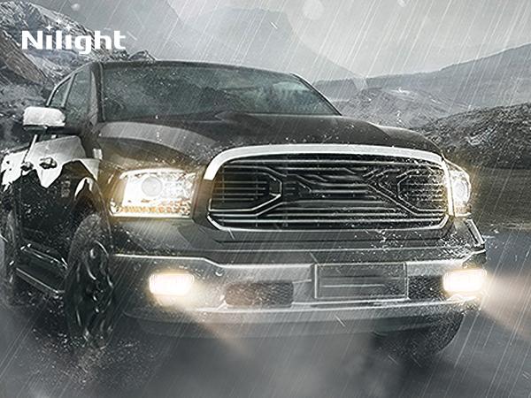 Nilight Fog Light Assembly Compatible with 2002 2003 2004 2005 2006 2007 Chevy Silverado 1500 2500 3500 2002-2006 Avalanche w/o Body Cladding with H10 12V 42W Halogen Bulbs