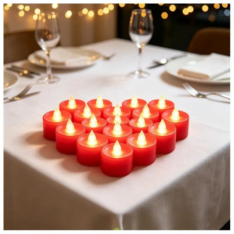 100Pcs Red Taper Candles, Table Centerpiece Decor for Wedding Valentine’s Day Christmas Home Party Ornaments