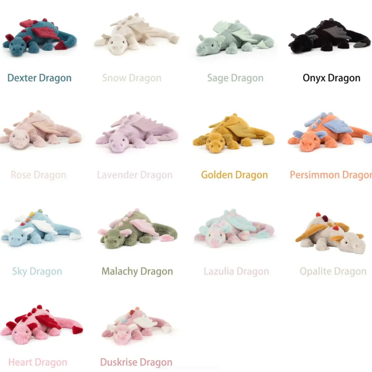 JellycatDragon Plush Stuffed – 50cm Stuffed Animal – Adorable Plush Gift with Dust Bag, Collector & New Born Gift