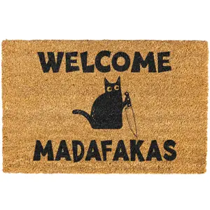 Welcome Mada Fakas doormat, Welcome Mat, Funny Door mat