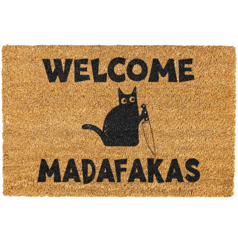 Welcome Mada Fakas doormat, Welcome Mat, Funny Door mat Welcome Mada Fakas doormat, Welcome Mat, Funny Door mat