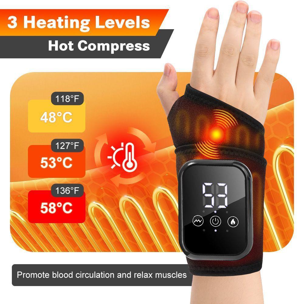 New model hand massager - Heat therapy for wrist joints, heating of palm and back of hand, wrist massage device - Suitable for both men and women - Ideal gift for parents, wives and family members - Complies with hand ergonomics