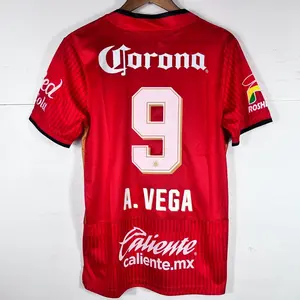 Alexis Vega Toluca 25-26 Jersey, Soccer Jersey Breathable Quick Dry Athletic Shirt for Men Women Training Match Sportswear Uniform
