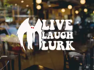 Mothman Vinyl Decal | Live Laugh Lurk| Funny Decal | Car Decal | Funny Car Decal