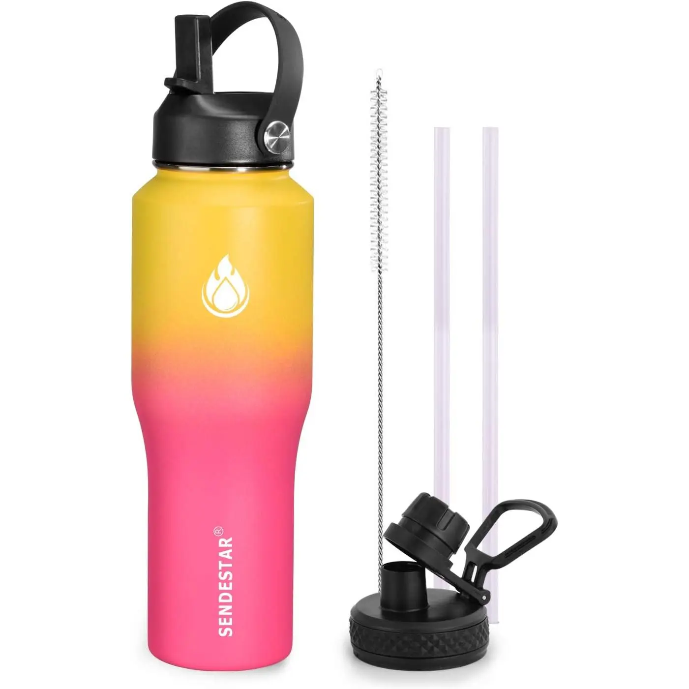 SENDESTAR 32/40oz Water Bottle Wide Mouth Stainless Steel Vacuum