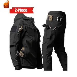 Panp  A Cold-Resistant And Warm Outfit, Consisting of Two Pieces, Features a Waterproof Jacket with Multiple Pockets And a Hood, Oversized Pockets for Ample Storage, And a Fleece Design to Retain Heat. This Trendy Outdoor Set Comes Highly Recommended.