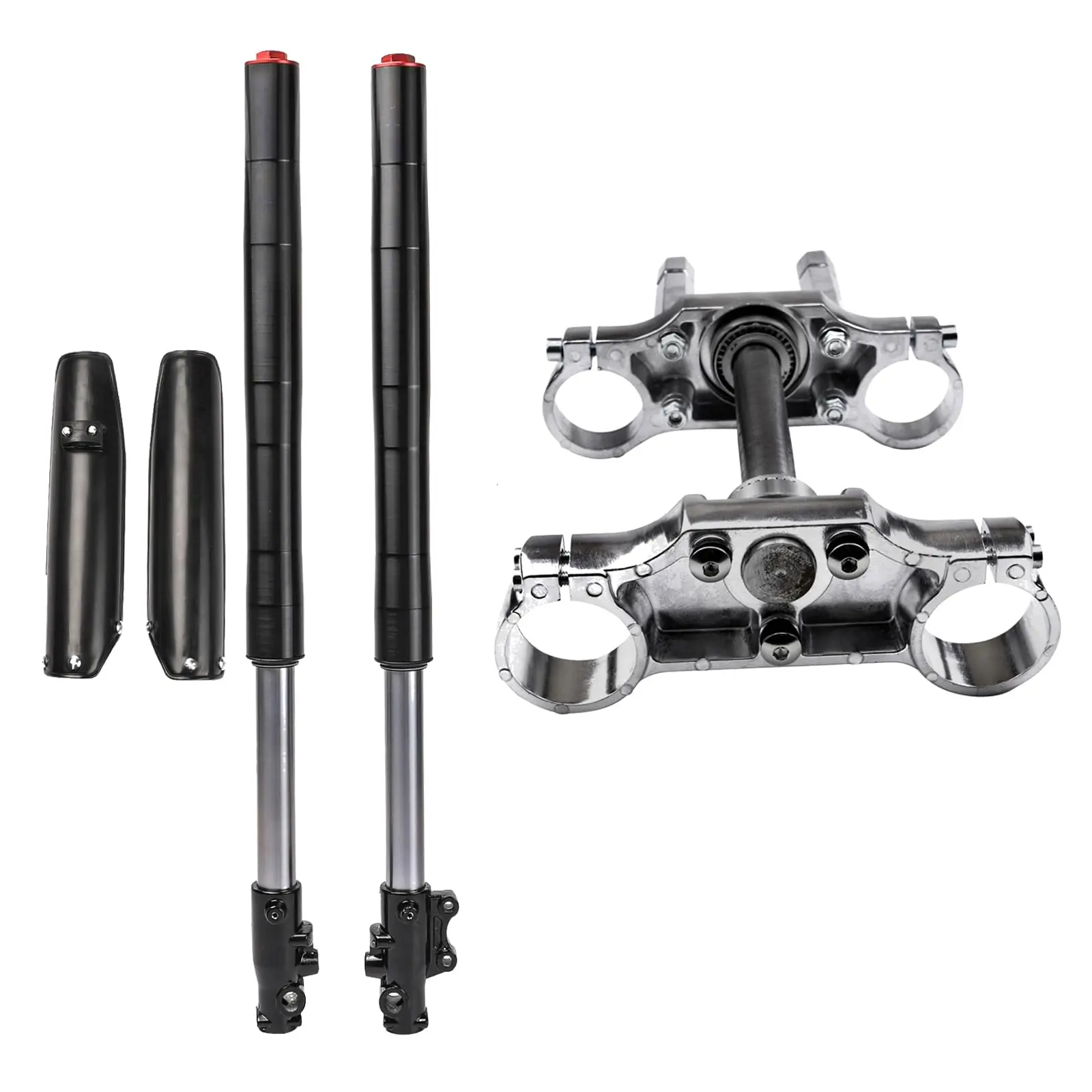700mm 28" Front Forks Suspension Shock with 45/48mm Upside Down Triple Tree Clamp for Dirt Pit Bike Pocket Scooter Ebike Off-Road Motorcycle Zongshen TTR Taotao Coolster Atomik DHZ 110cc-150cc