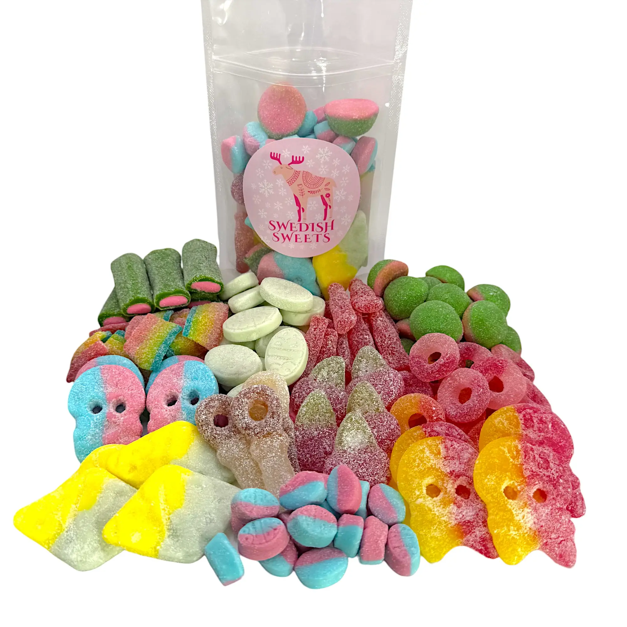 Swedish Sour Mix With Bubs - Swedish Candy- 1/2 lb Snack Bonbon