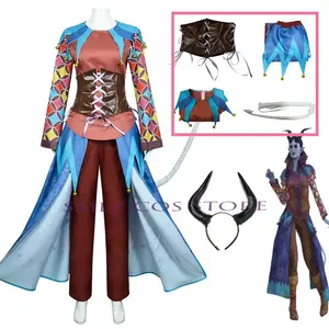 Alfira Cosplay Game Gate Costume Women Fantasia Combat Uniform With Tail ox horn Halloween Carnival Party Play Outfits for Woman