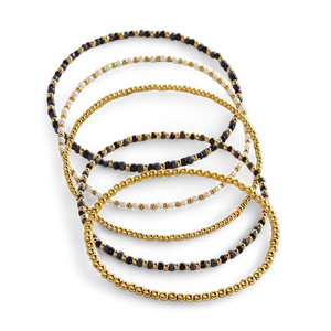 Weather the Storm Beaded Bracelet Stacking Set