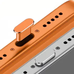 Upgrade Version Glitter Silver Color Dust Plug for iPhone 17 Pro Max 17pro 17air, Original Color Phone Charging Port Protector, Protection