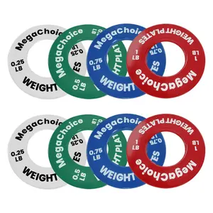 GARVEE Fractional Weight Plates Set of 8 (0.25LB/0.5LB/0.75LB/1LB) - Micro Barbell Plates for Strength Training & Progressive Overload - Compatible with 2" Bars