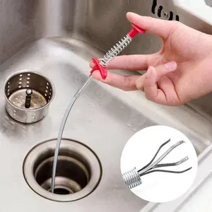 Flexible Drain Snake Tool, Kitchen Sink Unblocker, Home Cleaning Retrieval Device, Prevents Clogs, Easy-To-Use Plumbing Aid