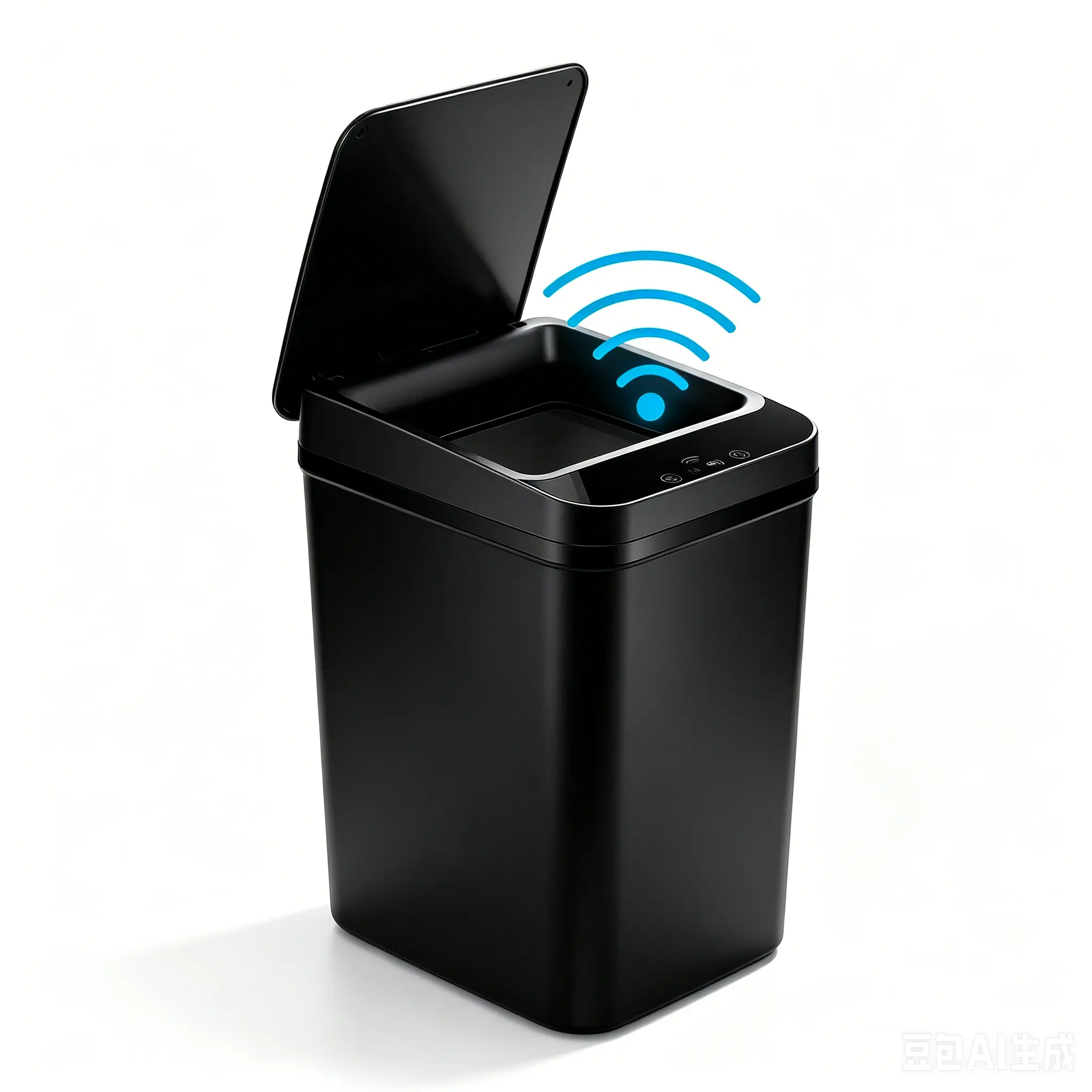 Waterproof 2.2 Gal Black Touchless Smart Motion Sensor Trash Can, Small Narrow Electric Lidded Bin for Bathroom, Office, Home Supplies Party Gifts