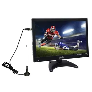SuperSonic Portable Digital LED TV 14", USB, SD, HDMI Input Built-in Rechargeable Lithium Ion Battery,FM Radio with Stand