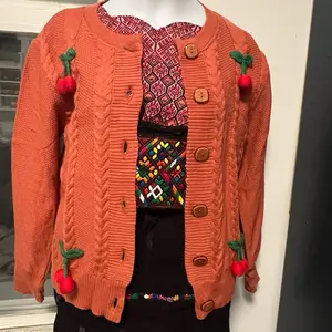 Women’s Cherry Design Cardigan, Available in Multiple Colors