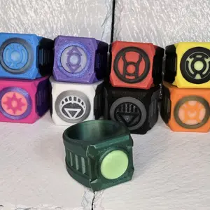 Green Lantern Power Rings  - 3D Printed Rings