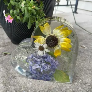 Real Flower Keepsake made with flowers from our garden.