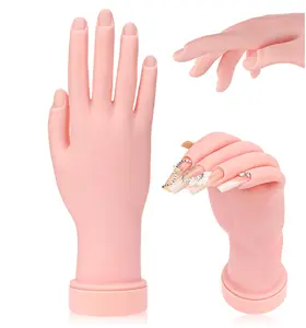 Practice Hand for Acrylic Nails Soft Touch Mannequin Hand for Nails, Flexible and Bendable Fake Hand for Nails for Nail Art Beginners