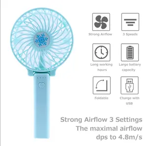 Portable Rechargeable Fan Mini Handy Fan Pocket Size Air Cooler USB w/ Battery