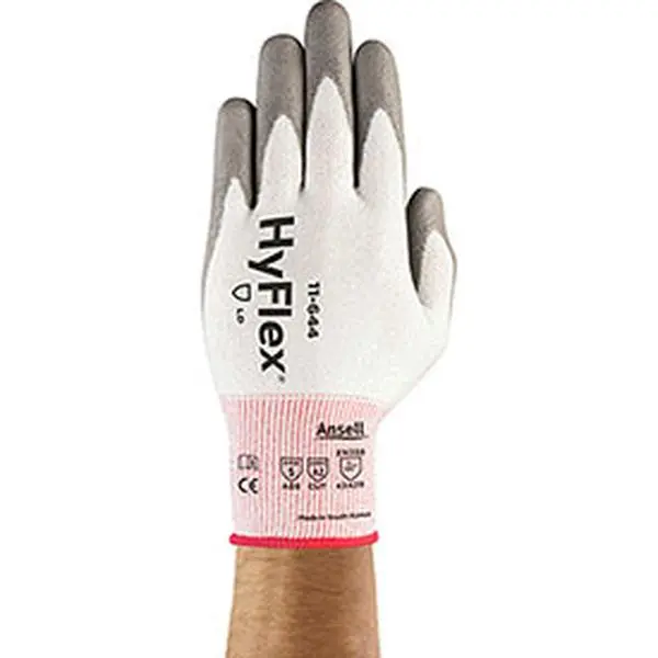 Ansell 288186 HyFlex Cut Protection Cut Gloves, Gray PU Palm Coat, Size 9 - 1 Pair, Size 9 Pair