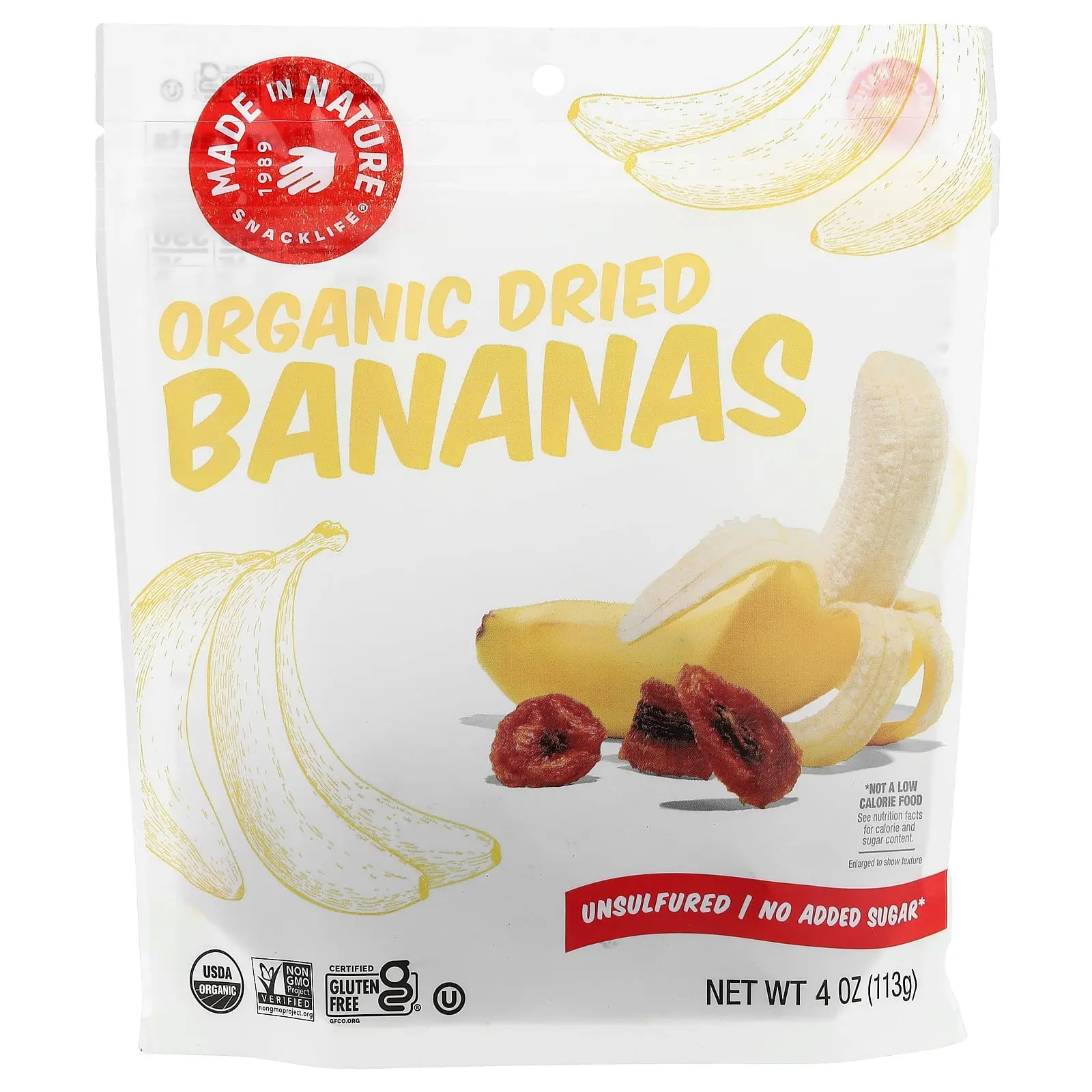 Made in Nature Organic Dried Banana, 4 oz (113 g) Made in Nature Organic Dried Banana, 4 oz (113 g)