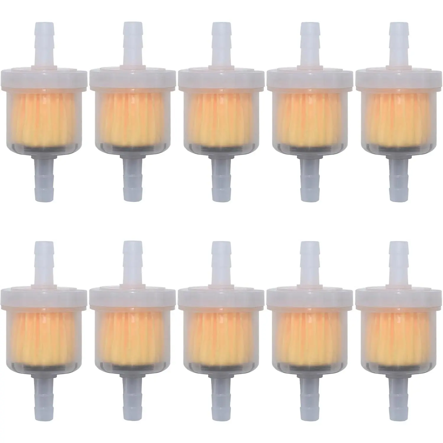 10pcs Universal 1/4 in Magnetic Inline Gas Fuel Filters, Engine Accessories for Kohler, Kawasaki, John Deere Small Engine Gasoline Generator, Lawn Mower, Motorcycle