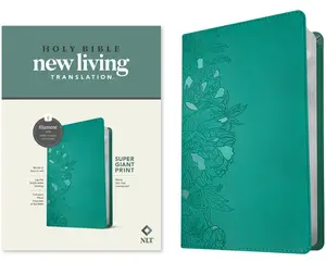 NLT Super Giant Print Bible, Filament Enabled (Leatherlike, Peony Rich Teal, Red Letter) -- New Living Translation - Bible