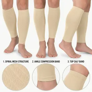 3 Pairs Calf Compression Sleeves for Men & Women – Athletic Leg Support for Running, Cycling & Recovery, Breathable & Anti-Slip