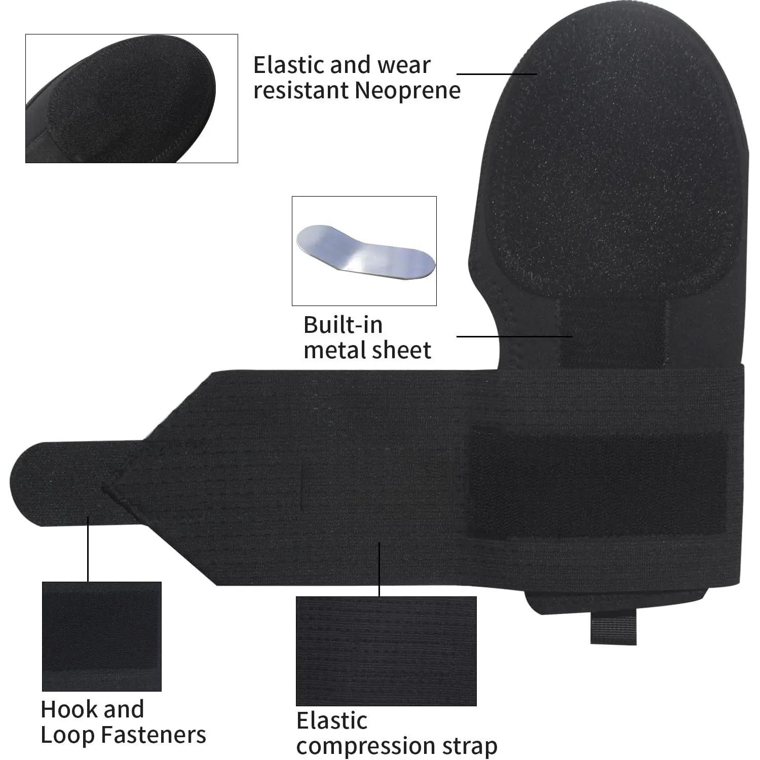 Baseball & Softball Sliding Mitt, Synthetic Leather & Neoprene Hand-Wrist Protector for Adults & Teens with Elastic Compression Band & Velcro Hook Loop Strap