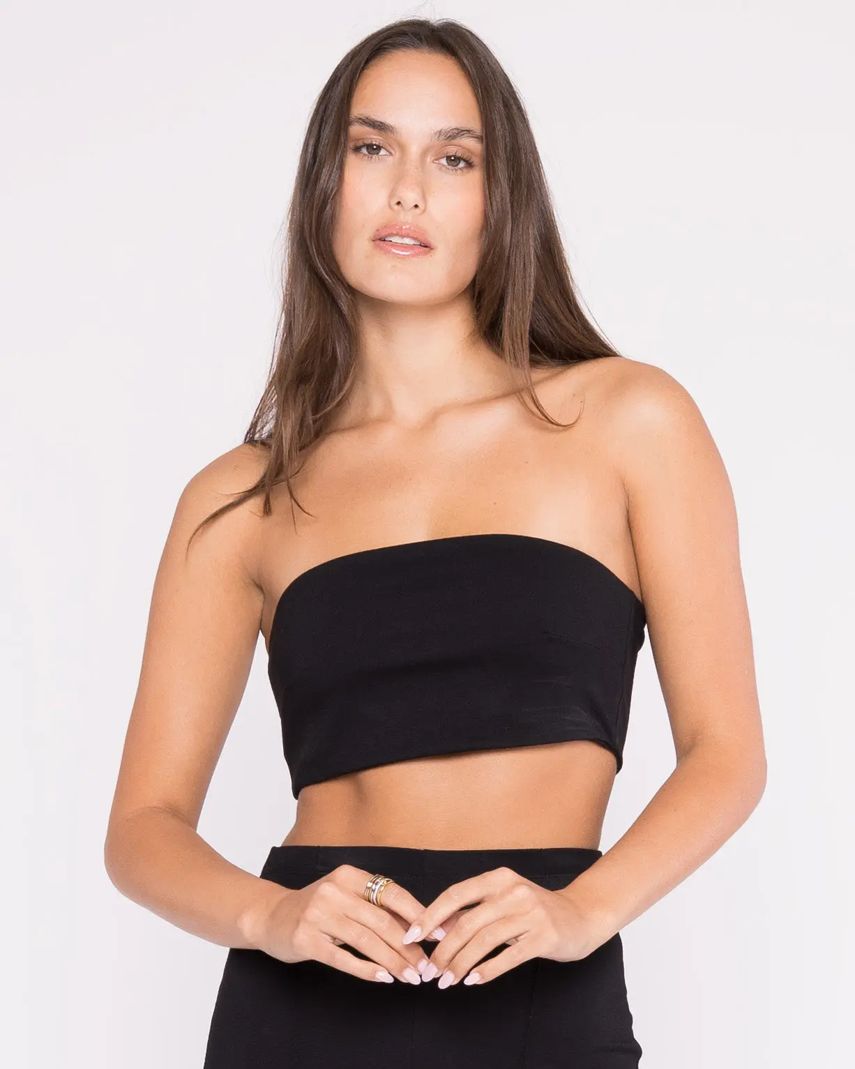 Ponte Knit Bandeau Top - Wholesale