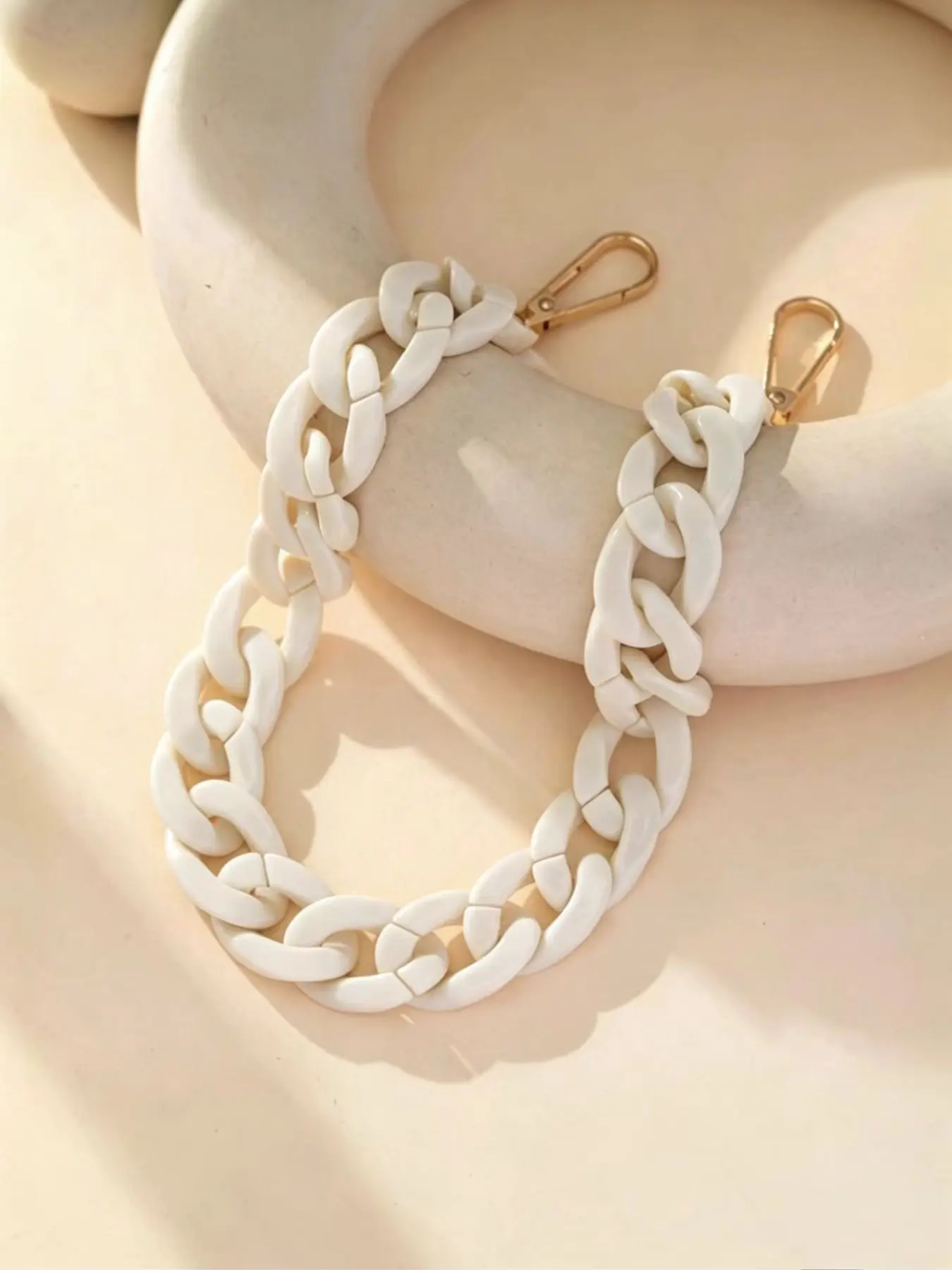 Acrylic Thick Chain Women's Bag Accessory, Bag Chains for Handbags, Purse Chains for Handbags, Adjustable Shoulder Strap, Durable and Fashionable Design, Suitable for Daily Use, With Chain