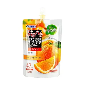 ORIHIRO Japanese Konjac Jelly Orange Flavor 130g Low Calorie Zero Fat Fruit Dessert Treats
