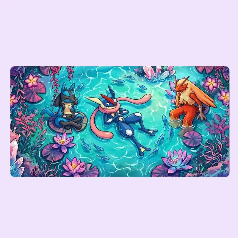 Greeninja Lucc@rio Bla@ziken Watercolor Anime Mousepad XL Desk Pad for Gamers Neon Aesthetic Mouse Pad for PC Setup Dark Punk Anime Gift – FASTSHIPPING