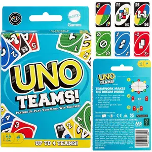 UNO Flip! UNO Card Game - A multiplayer tabletop card game featuring UNO penalty cards, offering team-based UNO fun