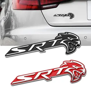 3D Car Metal Badge Chrome Tail Trunk Side Body Stickers Auto Accessories For Dodge Durango Caliber Dakota Neon SXT Nitro Ram SRT Automobile Decals