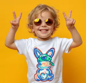 Youth & Todder Easter Tshirt, Boys Easter T shirts, Bunny T-shirt, Happy Easter Shirt, Easter Top, Blue Easter Bunny, Happy Easter Gift