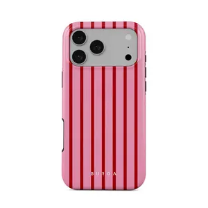 BURGA Favorite Bikini iPhone Case | MagSafe Slim Glossy Cover | Pink & Red Stripe Design | Bold Summer Aesthetic Protective Case for iPhone 17 Pro Max, 16, 15, 14, 13, 12, 11 / Pro Max, Plus | Perfect Gift 2026
