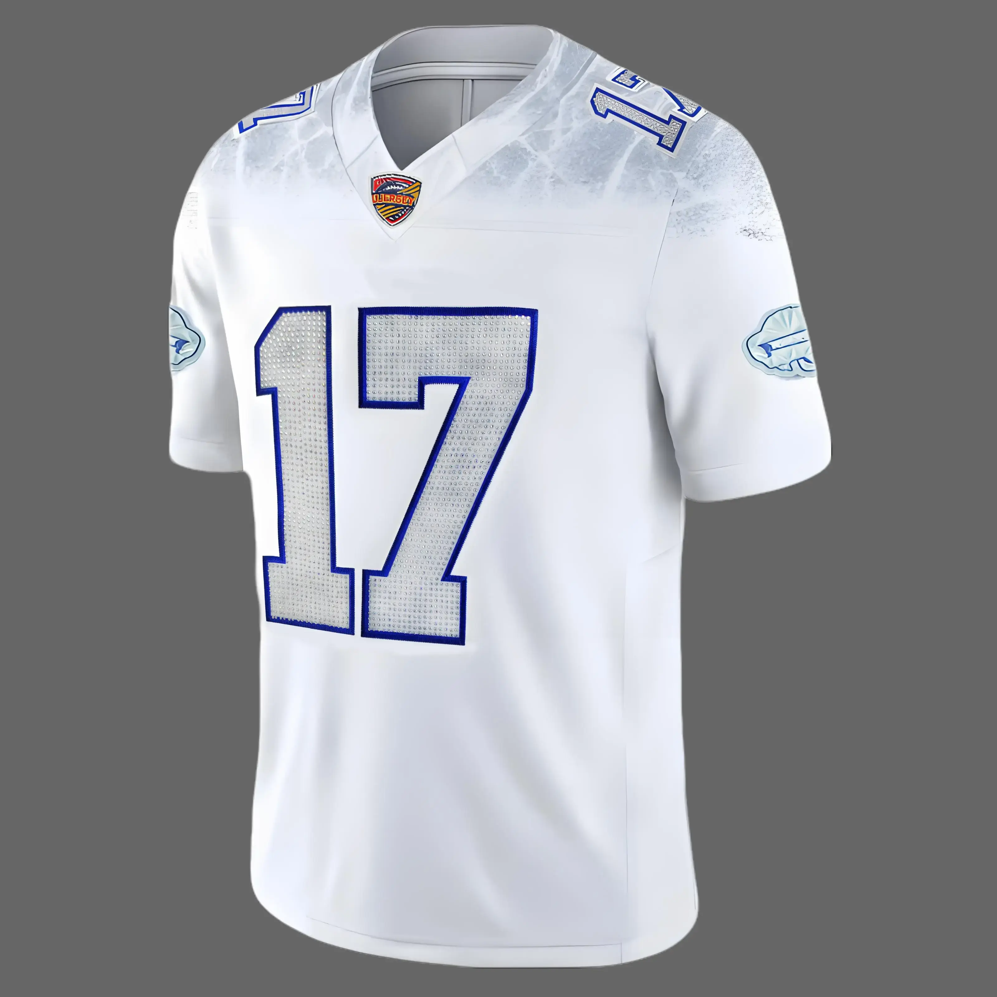 Football Jersey, Unisex Allen 17 Diamond Embroidered Rhinestone Special Edition Jersey, Lightweight Polyester for Game Day & Casual Wear, Apparel Jersey