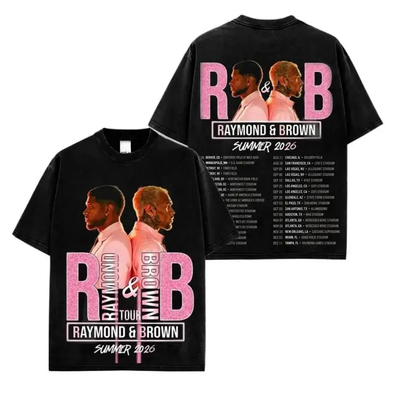 R&B Summer 2026 Premium Washed Cotton T-Shirt| Graphic Tee (Made in US), Pink Concert Streetwear Shirt, Urban Hip Hop Soul Duo Merch, Vintage Washed Music Fan Tee, Unisex Cotton Short Sleeve Gift Shirt, Oversize Shirt, Vintage Outfit, y2k Styles