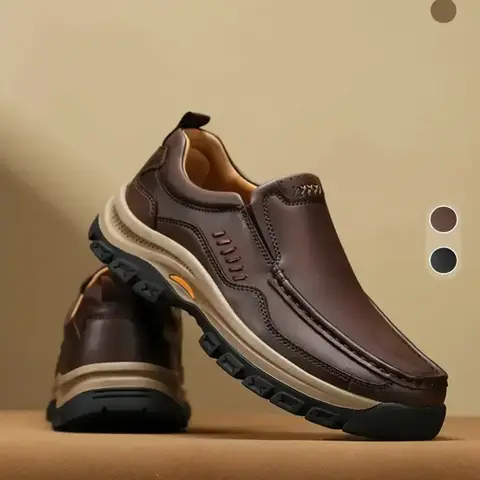Casual Plain Men's Slip-On Versatile Walking Shoes with Non-Slip Comfort Rubber, Stylish Footwear for Daily Office and Outdoor Use, Available in and Sizes 39-48