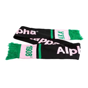 Alpha Kappa Alpha Knit Scarf Black