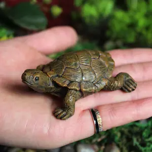 2Pcs Garden Tortoise Statue Turtle Figurine Lawn Art Ornament Patio Home Decor